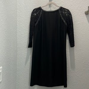 Black dress with lace sleeves